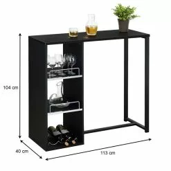 IDIMEX Bartisch PIAVA Mit Regal In Schwarz -Sideboards Verkäufe 13154 1