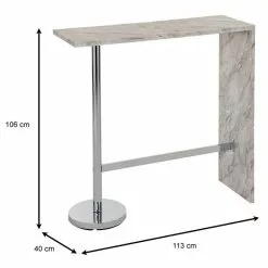 IDIMEX Bartisch RICARDO In Hellgrauer Marmoroptik -Sideboards Verkäufe 13246 2