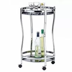 IDIMEX Servierwagen VEGA In Chrom/schwarz