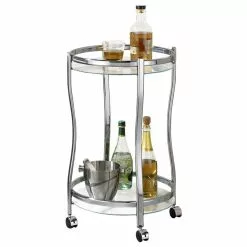 IDIMEX Servierwagen VEGA In Chrom/Klarglas