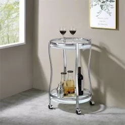 IDIMEX Servierwagen VEGA In Chrom/weiß -Sideboards Verkäufe 13813 A0 1N