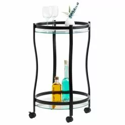 IDIMEX Servierwagen VEGA In Schwarz/Klarglas -Sideboards Verkäufe 13814 3