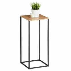 IDIMEX Blumenständer FLORA Aus Metall Tischplatte In Wildeiche