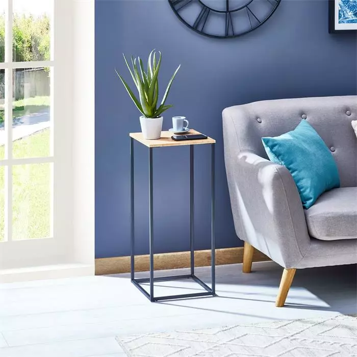 IDIMEX Blumenständer FLORA Aus Metall Tischplatte In Wildeiche 5 IDIMEX Blumenständer FLORA Aus Metall Tischplatte In Wildeiche – Bild 5