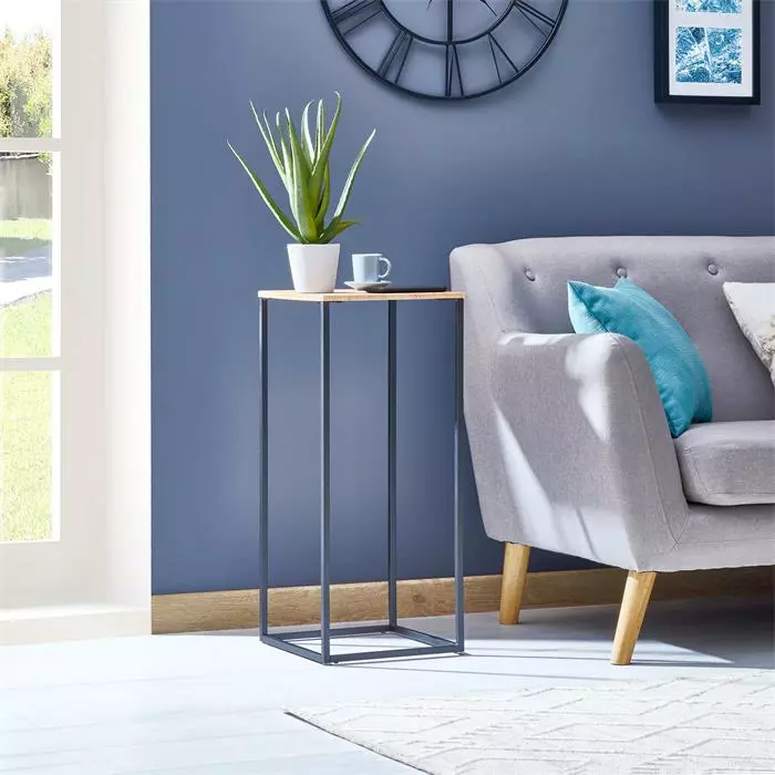 IDIMEX Blumenständer FLORA Aus Metall Tischplatte In Wildeiche 6 IDIMEX Blumenständer FLORA Aus Metall Tischplatte In Wildeiche – Bild 6