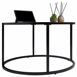 IDIMEX Couchtisch VASTO Rund In Schwarz Und Wildeiche -Sideboards Verkäufe 13907 3