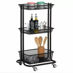 IDIMEX Küchenwagen VALIENTE Mit 3 Körben In Schwarz -Sideboards Verkäufe 13926 3