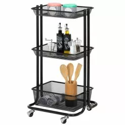 IDIMEX Küchenwagen VALIENTE Mit 3 Körben In Schwarz -Sideboards Verkäufe 13926 4