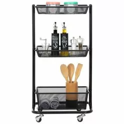 IDIMEX Küchenwagen VALIENTE Mit 3 Körben In Schwarz -Sideboards Verkäufe 13926 5