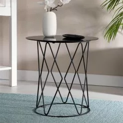 IDIMEX Beistelltisch MADESIS Rund, In Schwarz -Sideboards Verkäufe 13930 A0 N1