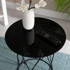 IDIMEX Beistelltisch MADESIS Rund, In Schwarz -Sideboards Verkäufe 13930 A1 N1