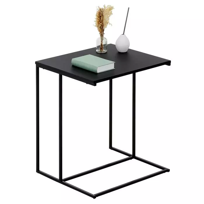 IDIMEX Beistelltisch VITORIO Rechteckig In Schwarz 1 IDIMEX Beistelltisch VITORIO Rechteckig In Schwarz