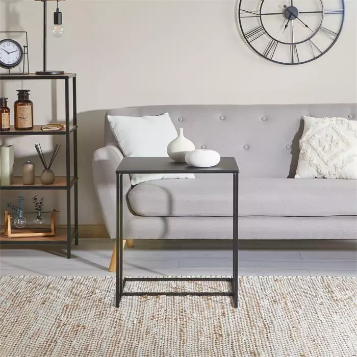 IDIMEX Beistelltisch VITORIO Rechteckig In Schwarz 2 IDIMEX Beistelltisch VITORIO Rechteckig In Schwarz – Bild 2