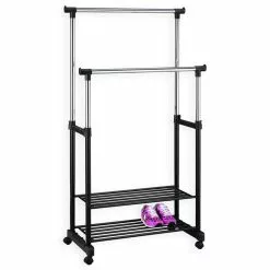 IDIMEX Rollgarderobe NELMA Mit 2 Ablagen