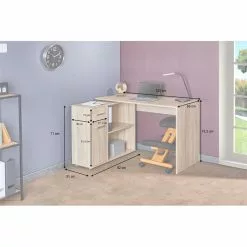 IDIMEX Eckschreibtisch ISOTTA Mit Regal In Sonoma Eiche -Sideboards Verkäufe 14711 A10