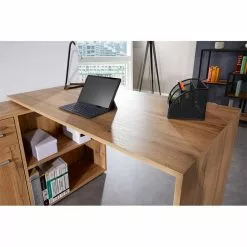 CARO-Möbel Eckschreibtisch DIEGO Mit Regal In Wotan Eiche 10 CARO-Möbel Eckschreibtisch DIEGO Mit Regal In Wotan Eiche -Sideboards Verkäufe 14718 A3