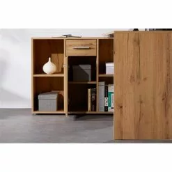 CARO-Möbel Eckschreibtisch DIEGO Mit Regal In Wotan Eiche 11 CARO-Möbel Eckschreibtisch DIEGO Mit Regal In Wotan Eiche -Sideboards Verkäufe 14718 A4