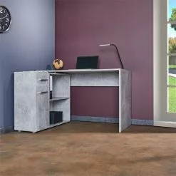 IDIMEX Eckschreibtisch ISOTTA Mit Regal In Betonoptik -Sideboards Verkäufe 14729 A0 2N