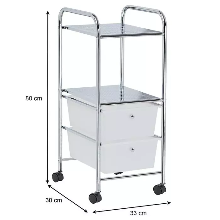 IDIMEX Rollcontainer GINA Mit 2 Schubladen In Weiß Transparent 6 IDIMEX Rollcontainer GINA Mit 2 Schubladen In Weiß Transparent – Bild 6