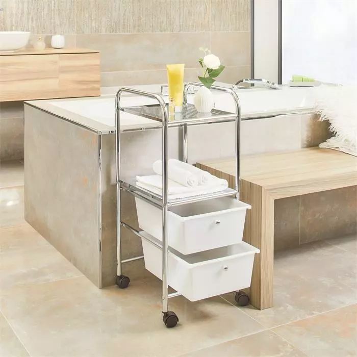 IDIMEX Rollcontainer GINA Mit 2 Schubladen In Weiß Transparent 2 IDIMEX Rollcontainer GINA Mit 2 Schubladen In Weiß Transparent – Bild 2