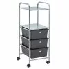 IDIMEX Rollcontainer GINA, 3 Schubladen & 2 Böden In Schwarz