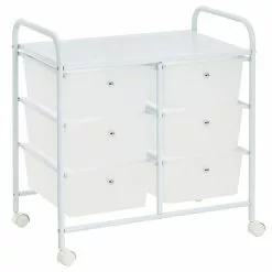 IDIMEX Rollcontainer GINA Mit 3+3 Schubladen In Weiß