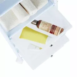 IDIMEX Rollcontainer GINA, 3 Schubladen Und 2 Böden In Weiß/transparent -Sideboards Verkäufe 16039 3 N