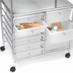 IDIMEX Badezimmerwagen MARITA Friseurwagen Mit 9 Schubladen, Weiß -Sideboards Verkäufe 16042 3