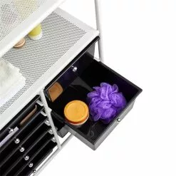 IDIMEX Badezimmerwagen MARITA Friseurwagen Mit 9 Schubladen, Weiß/schwarz -Sideboards Verkäufe 16045 5