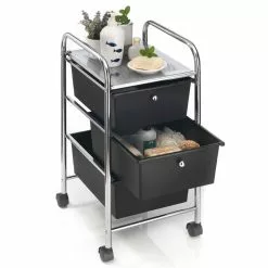 IDIMEX Rollcontainer GINA Mit 3 Schubladen Chrom/schwarz -Sideboards Verkäufe 16066 1
