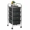 IDIMEX Rollcontainer GINA Mit 4 Schubladen In Chrom/schwarz