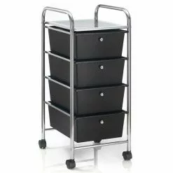 IDIMEX Rollcontainer GINA Mit 4 Schubladen In Chrom/schwarz -Sideboards Verkäufe 16067 2