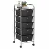 IDIMEX Rollcontainer GINA Mit 5 Schubladen In Chrom/schwarz