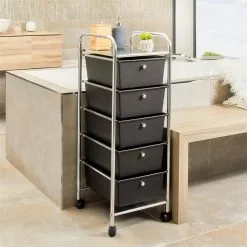 IDIMEX Rollcontainer GINA Mit 5 Schubladen In Chrom/schwarz 9 IDIMEX Rollcontainer GINA Mit 5 Schubladen In Chrom/schwarz -Sideboards Verkäufe 16068 A0 1N