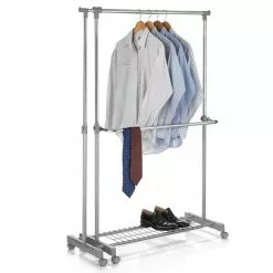 IDIMEX Rollgarderobe LONDON Chrom/grau Höhenverstellbar 7 IDIMEX Rollgarderobe LONDON Chrom/grau Höhenverstellbar -Sideboards Verkäufe 18230 2 N1