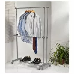 IDIMEX Rollgarderobe LONDON Chrom/grau Höhenverstellbar 9 IDIMEX Rollgarderobe LONDON Chrom/grau Höhenverstellbar -Sideboards Verkäufe 18230 4