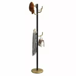 IDIMEX Kleiderständer MILA Mit 8 Kleiderhaken In Schwarz/gold