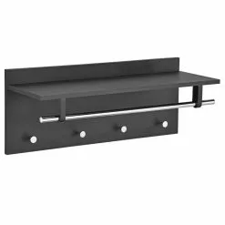 IDIMEX Wandgarderobe ULF In Schwarz / Chrom -Sideboards Verkäufe 18282 2