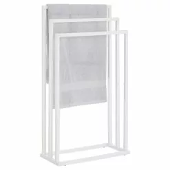 IDIMEX Handtuchhalter KUNO Weiß Mit 3 Handtuchstangen