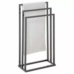 IDIMEX Handtuchhalter KUNO Grau Mit 3 Handtuchstangen