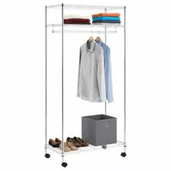 IDIMEX Garderobenwagen BRINDISI Mit 3 Ablagen