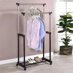 IDIMEX Garderobenwagen GROSSO, Höhenverstellbar Schwarz -Sideboards Verkäufe 18455 2 N1