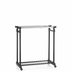 IDIMEX Garderobenwagen GROSSO, Höhenverstellbar Schwarz -Sideboards Verkäufe 18455 4 N1