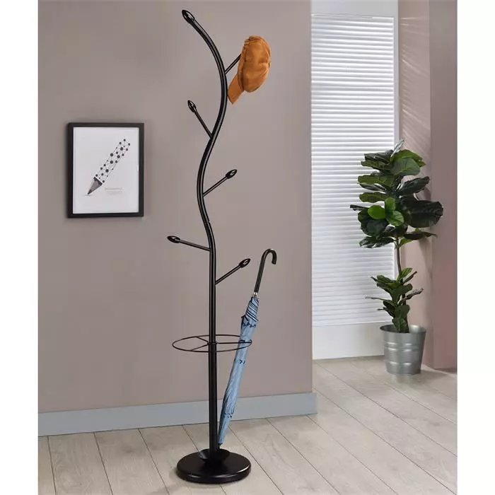 IDIMEX Kleiderständer TRIANA Mit 6 Kleiderhaken Und Schirmständer, Schwarz 2 IDIMEX Kleiderständer TRIANA Mit 6 Kleiderhaken Und Schirmständer, Schwarz – Bild 2