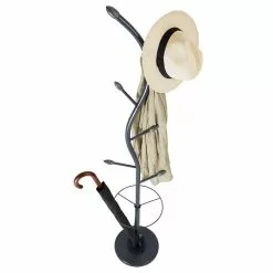 IDIMEX Kleiderständer TRIANA Mit 6 Kleiderhaken Und Schirmständer, Grau -Sideboards Verkäufe 18457 1