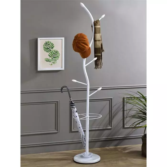 IDIMEX Kleiderständer TRIANA Mit 6 Kleiderhaken Und Schirmständer, Weiß 2 IDIMEX Kleiderständer TRIANA Mit 6 Kleiderhaken Und Schirmständer, Weiß – Bild 2