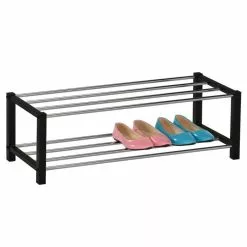 IDIMEX Schuhregal DUBLIN Mit 2 Böden, Schwarz