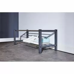 IDIMEX Schuhregal DUBLIN Mit 2 Böden In Grau -Sideboards Verkäufe 18463 A4