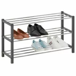 Sideboards Verkäufe 9 IDIMEX Schuhregal DUBLIN Mit 3 Böden In Grau