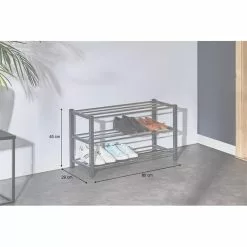 IDIMEX Schuhregal DUBLIN Mit 3 Böden In Grau -Sideboards Verkäufe 18466 A7